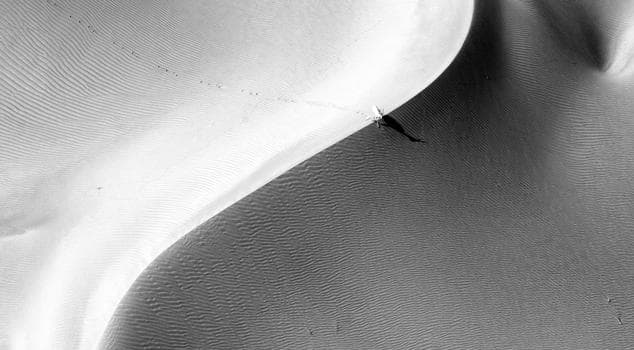 Ariel view of a desert 