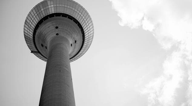 View to Rhine Tower from below