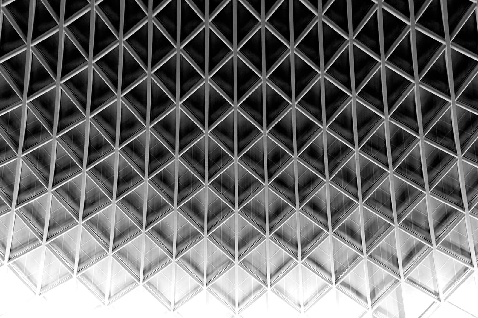 Diamond shapes creating a sphere