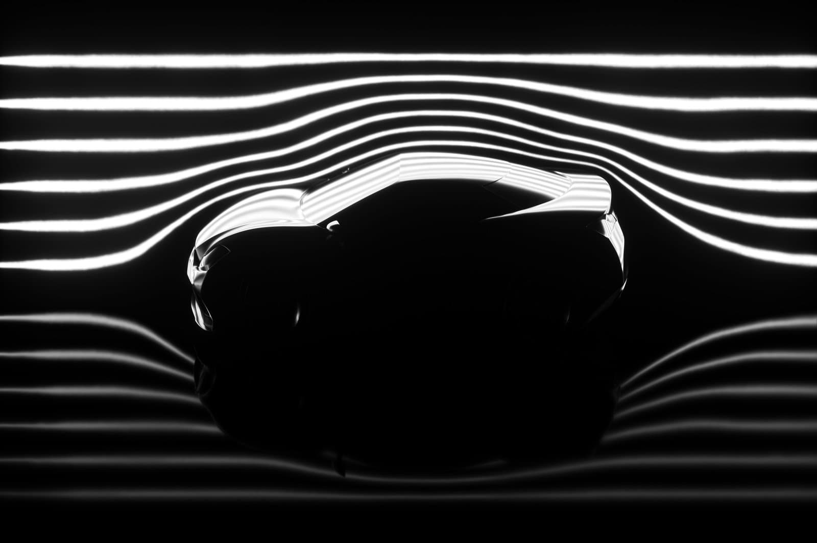 Imaginary sports car, modeled and created using CAD software.
