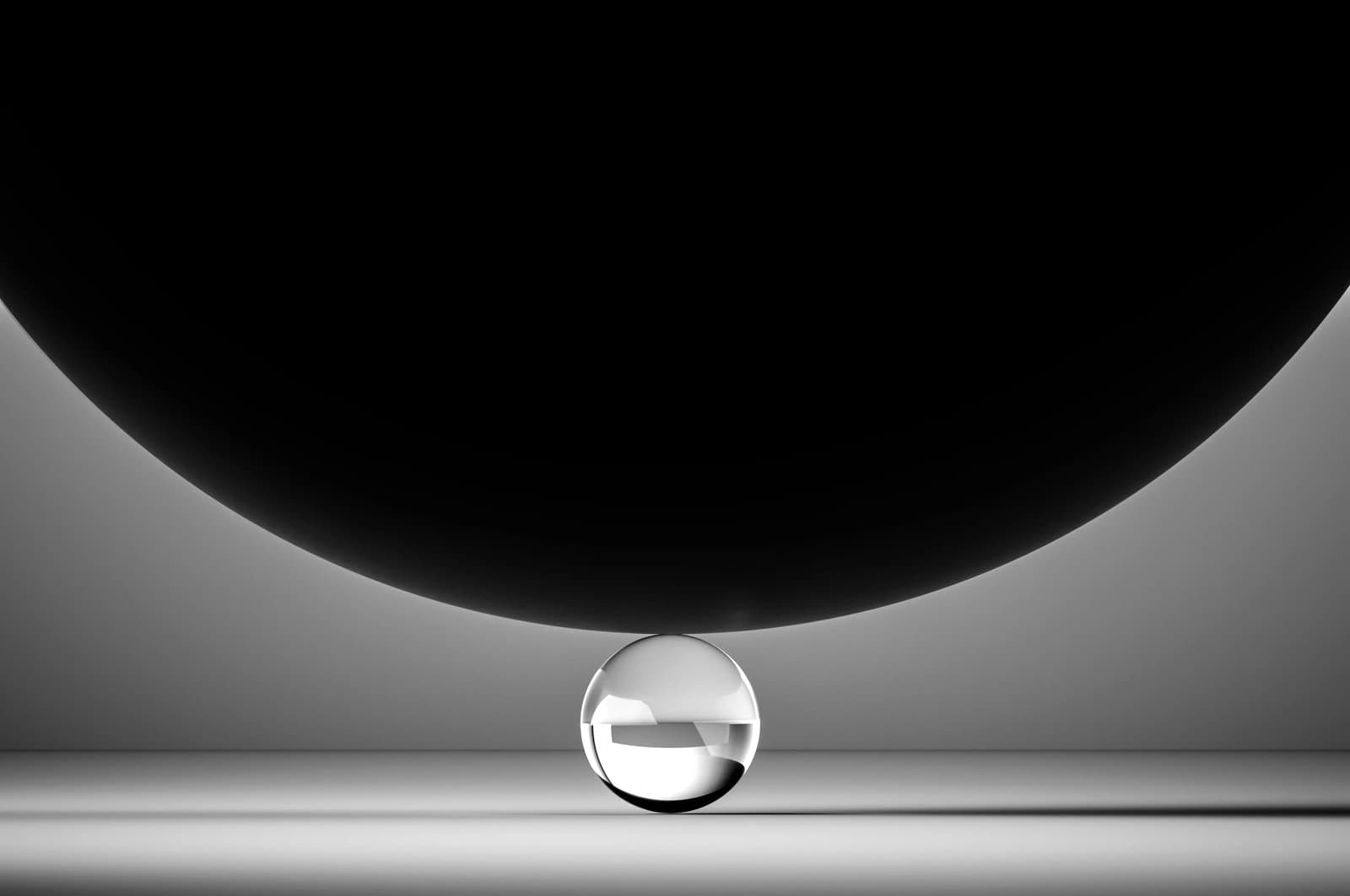 Small clear orb under larger circle